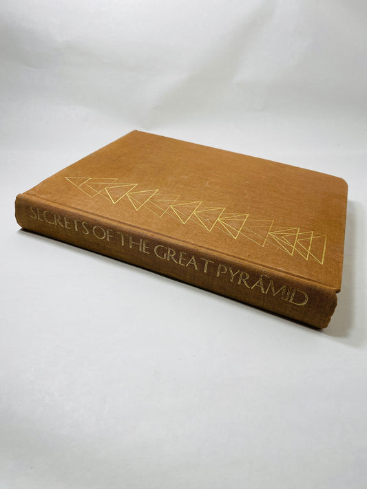 Secrets of the Great Pyramid by Peter Tompkins FIRST EDITION vintage book circa 1971. Book lover gift. Hieroglyph pyramid history. Occult