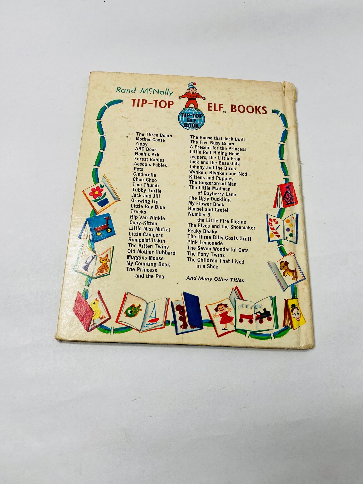 1959 Funny Hat vintage Rand McNally Top Top Junior Elf children's book about a girl and her accessories by Marjorie Barrows illustrated