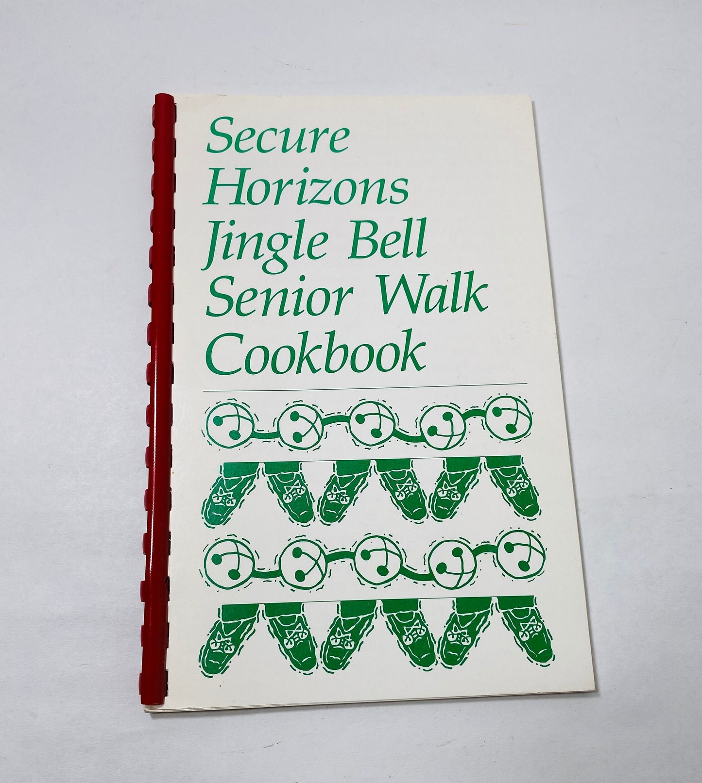 Christmas Secure Horizons Jingle Bell Senior Walk Vintage spiral bound cookbook and decoration ideas circa 1990. Cookie Recipes spicy oyster