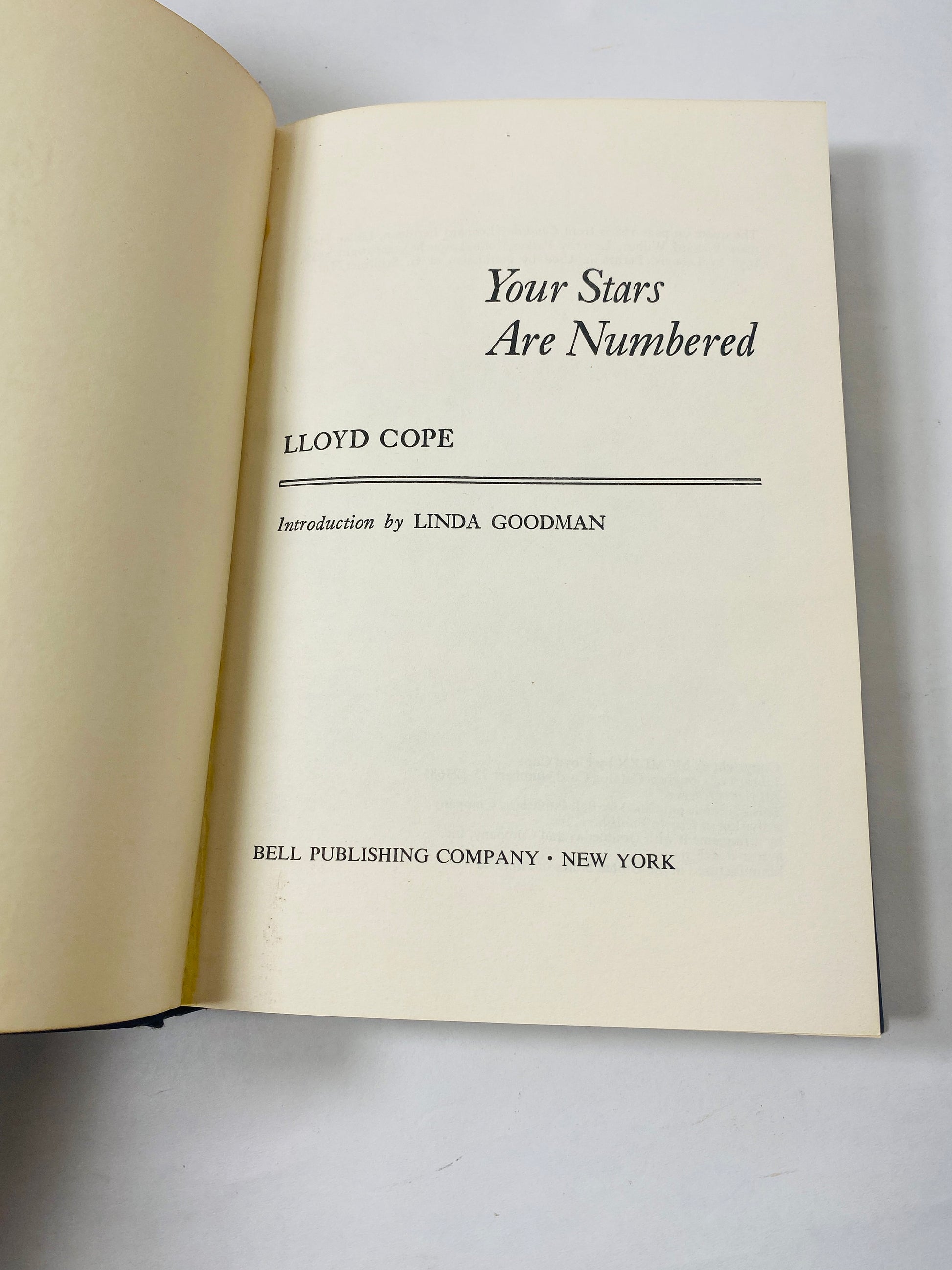 Your Stars are Numbered vintage Astrology Numerology book circa 1975 by Lloyd Cope Occult Fortune Horoscope Sign Libra Gemini Aries Cancer