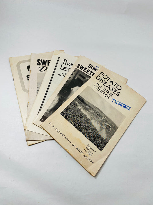 1940s Vintage Agriculture Department farm booklets potato harvesting diseases storage leafhopper homestead