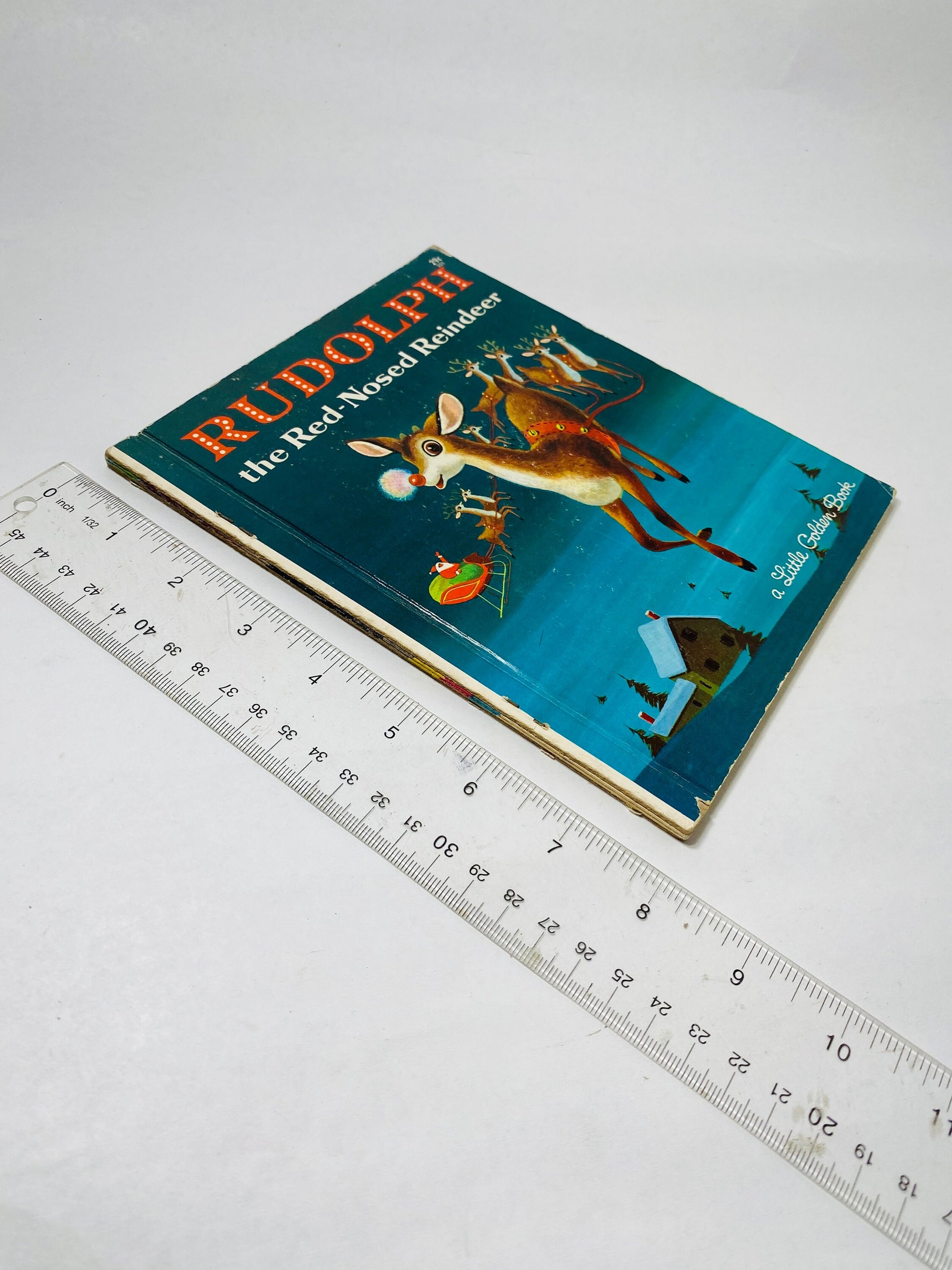 1958 Rudolph the Red-Nosed Reindeer vintage Little Golden Book FIRST PRINTING Barbara Shook Hazen Illustrated by Richard Scarry