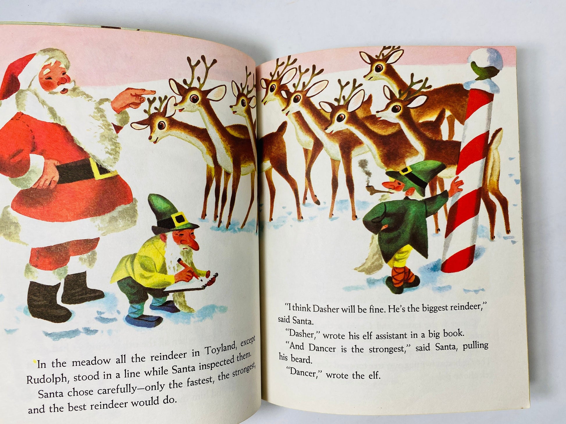 1958 Rudolph the Red-Nosed Reindeer vintage Little Golden Book FIRST PRINTING Barbara Shook Hazen Illustrated by Richard Scarry