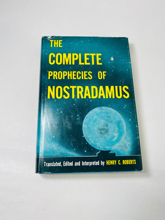 Nostradamus Complete Prophecies] Vintage unabridged book circa 1969 complete with the original French verses published in 1568. Occult gift