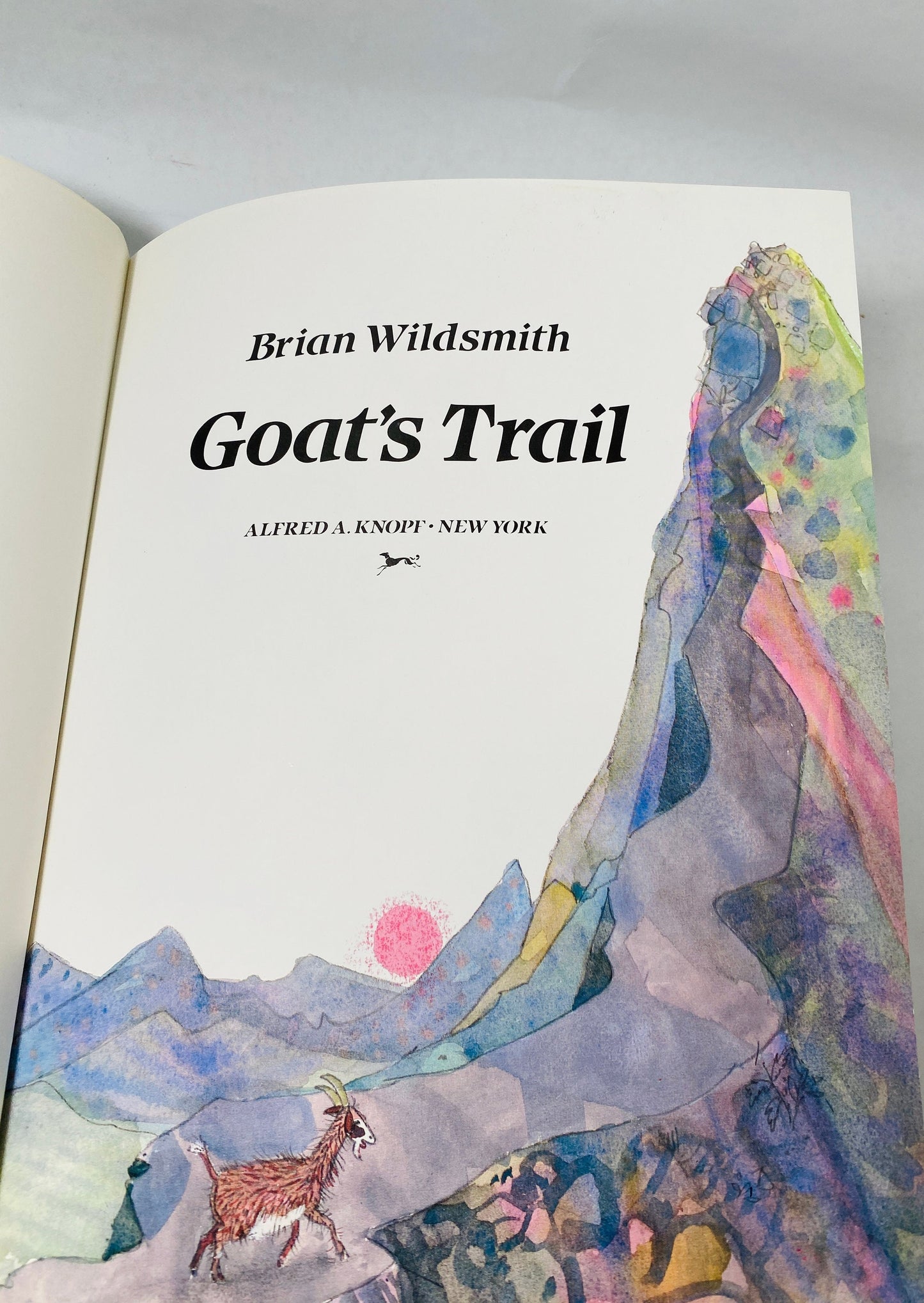 Goat's Trail FIRST EDITION vintage children's book circa 1986 by Brian Wildsmith Nursery decor mother & baby gift Christmas stocking stuffer