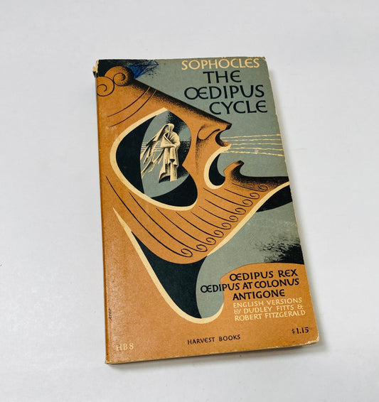 Sophocles the Oedipus Cycle vintage paperback book circa 1949 Antigone psychology Greek Psychoanalysis. Stocking Stuffer
