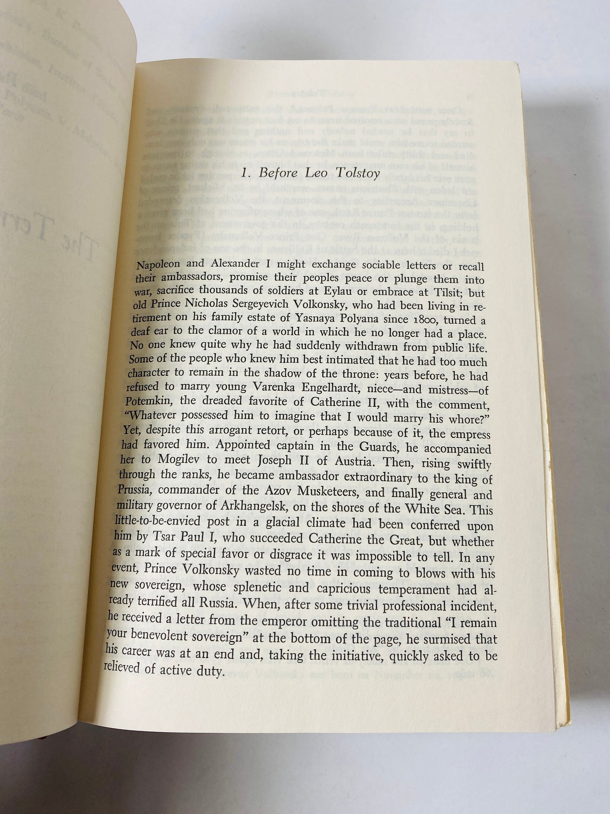 Reminiscences of Tolstoy by Henri Troyatt vintage biography book circa 1967 Burnt orange bookshelf decor gift