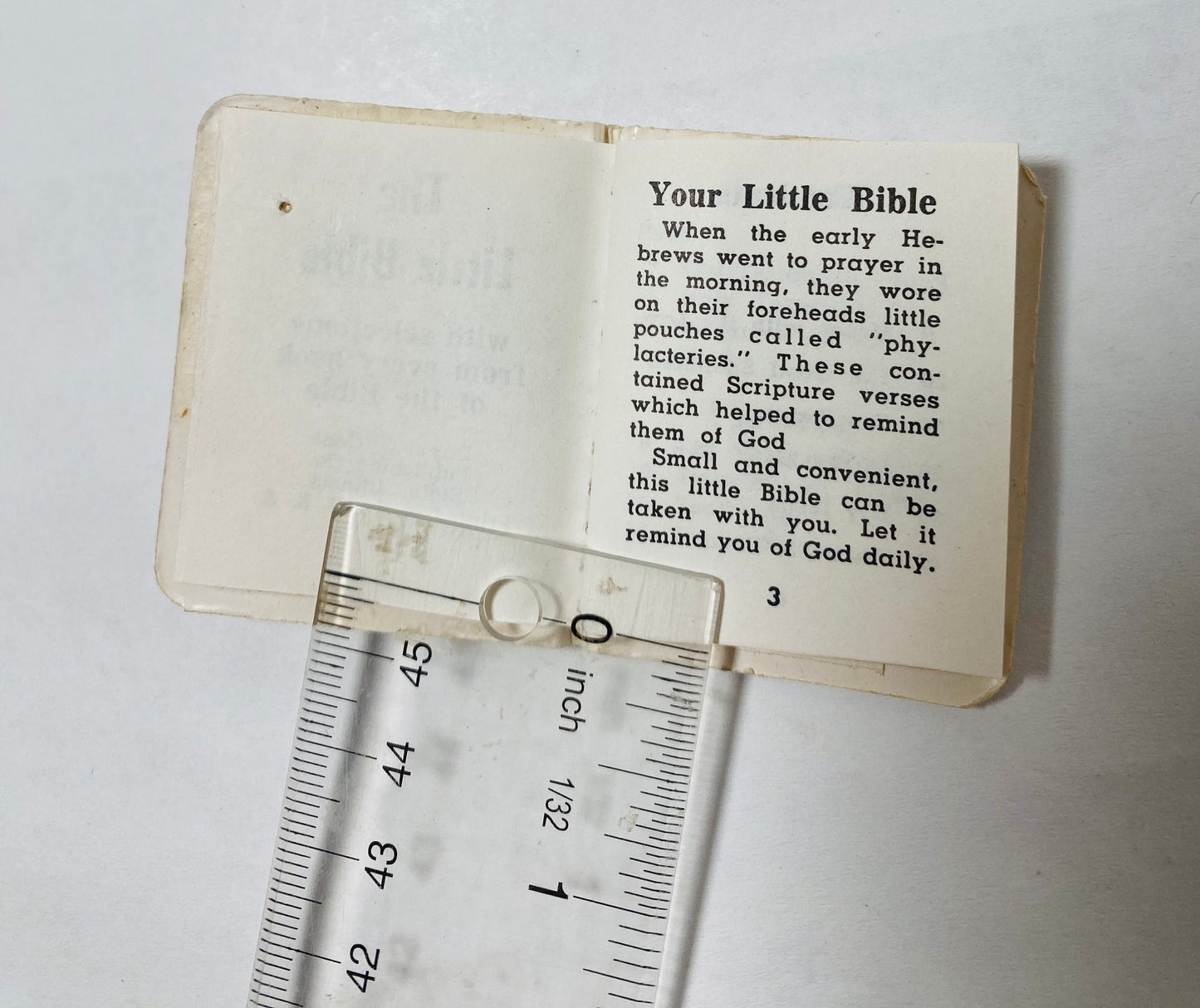 1970 vintage miniature bible the Little Bible with selections from every book of the Bible published in US by David Cook 2" x 1.75"