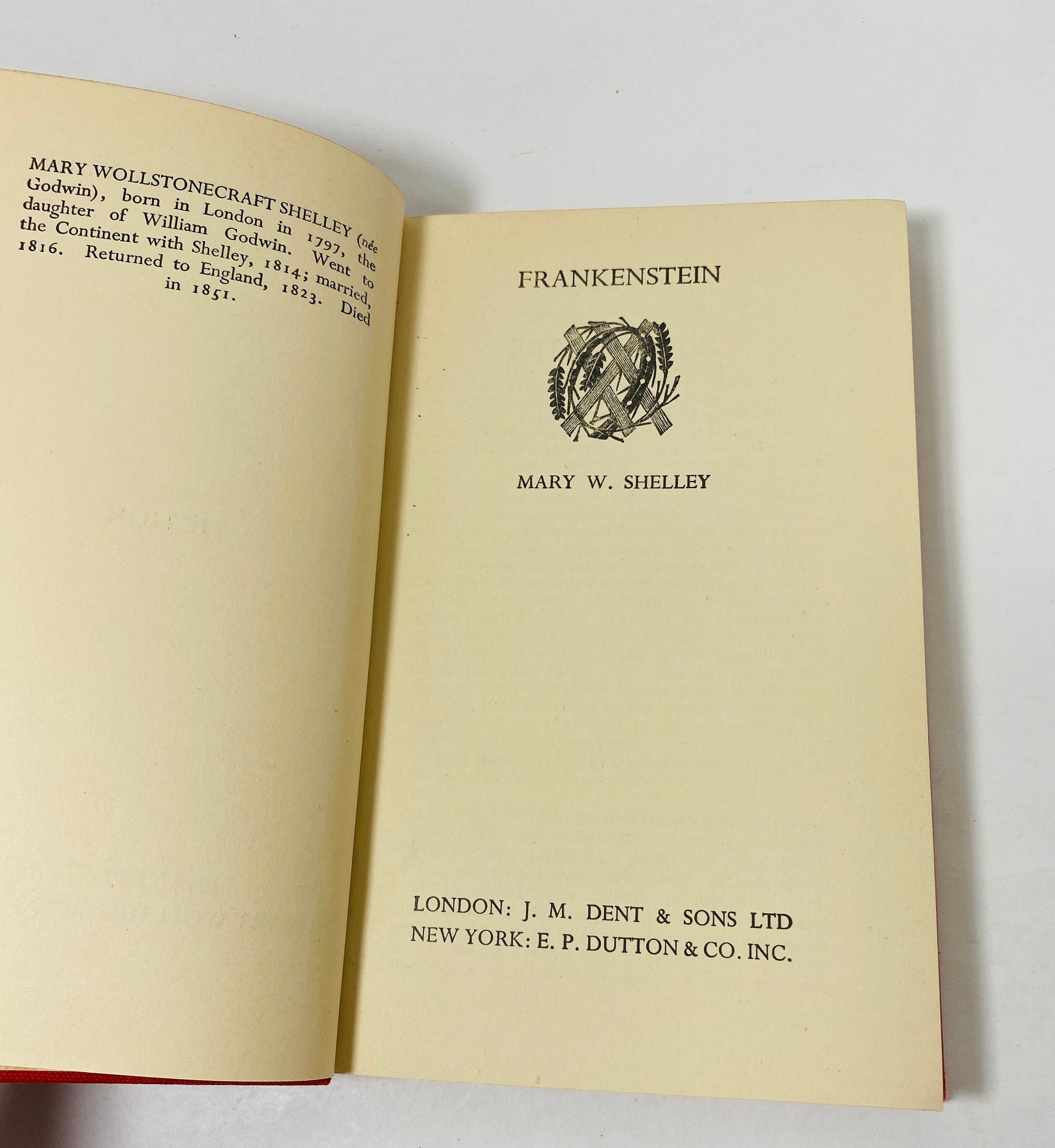 1930 Frankenstein by Mary Shelley vintage book Modern Prometheus Rare Valentine's Day antique gift