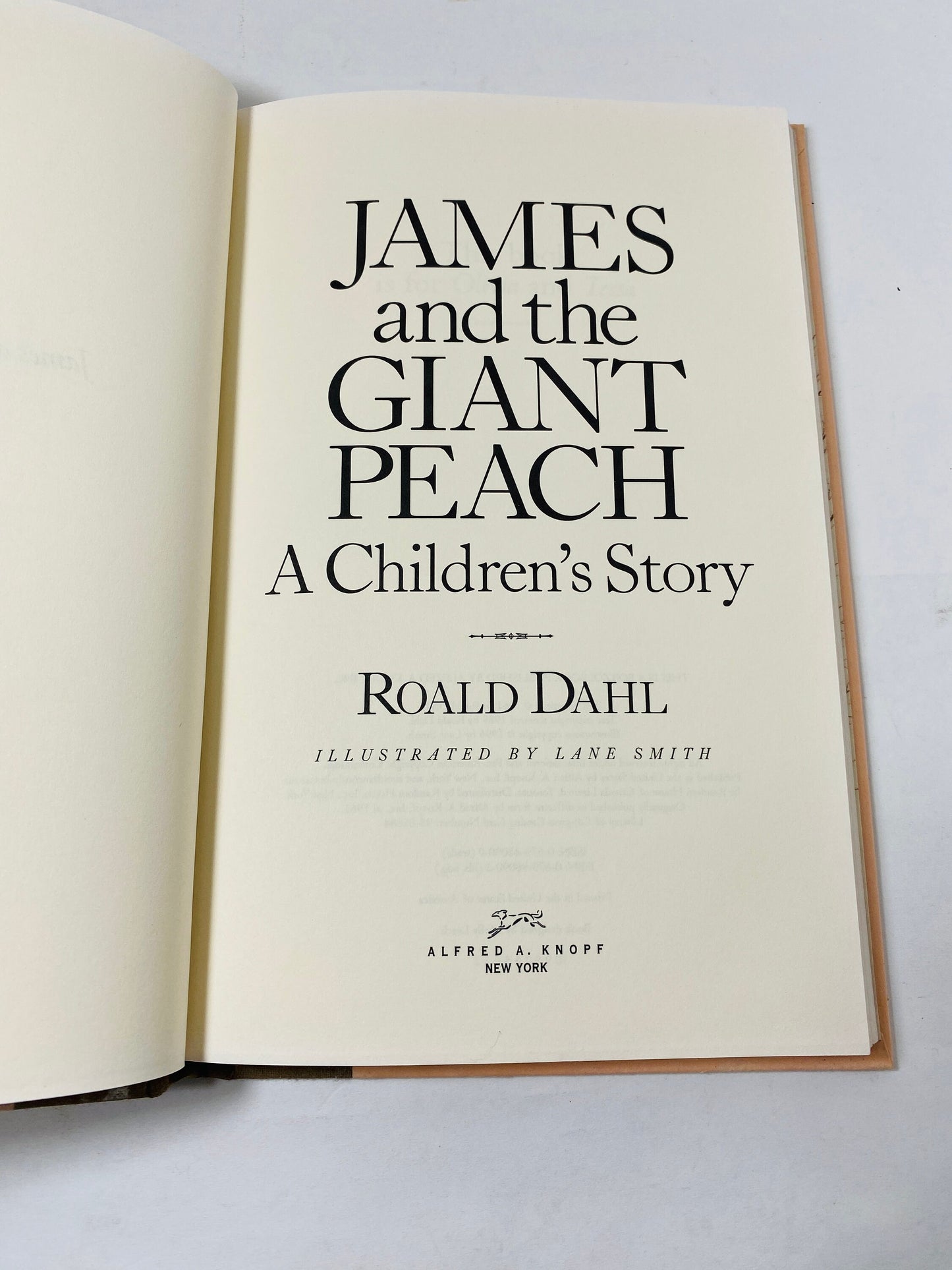 James and the Giant Peach by Roald Dahl vintage book pink gift Collector unique shelf decor by author of Charlie and the Chocolate Factory
