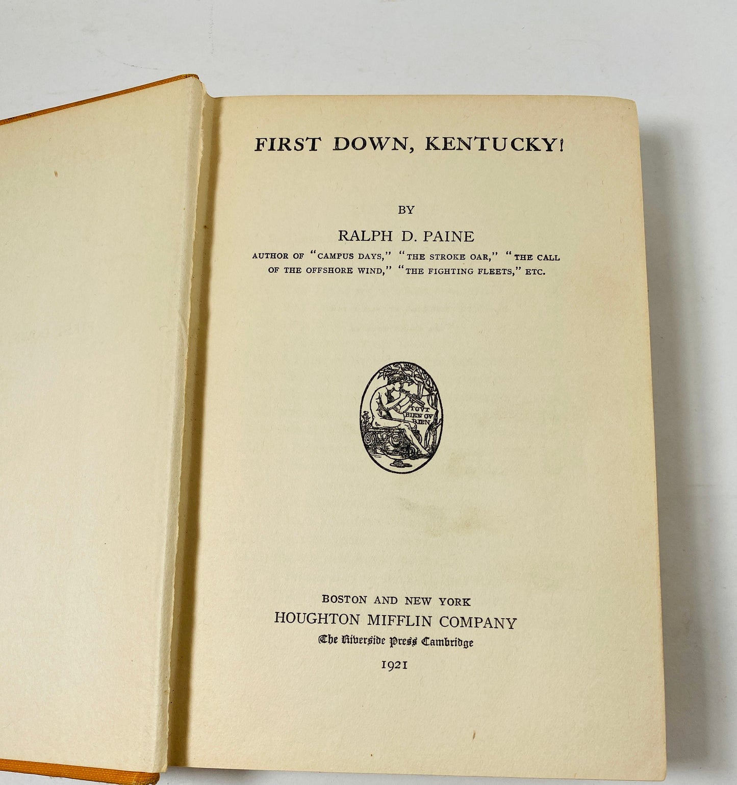 First Down Kentucky Vintage book circa 1921 by Ralph Paine Roaring 20s Flapper Pre-Depression Coming of Age story of football and romance