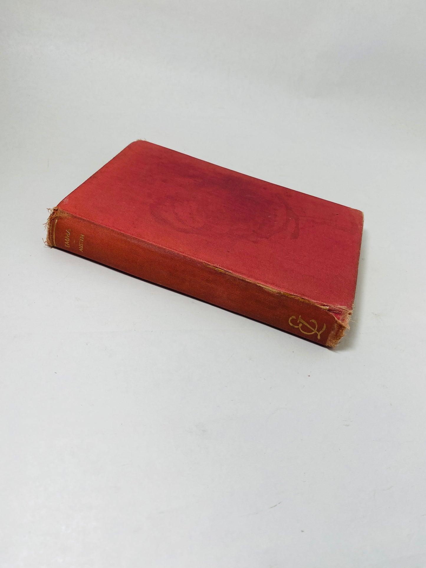 Emma by Jane Austen circa 1955 Vintage red cloth bound book detailing love, romance and broken engagements. Beautiful book lover gift