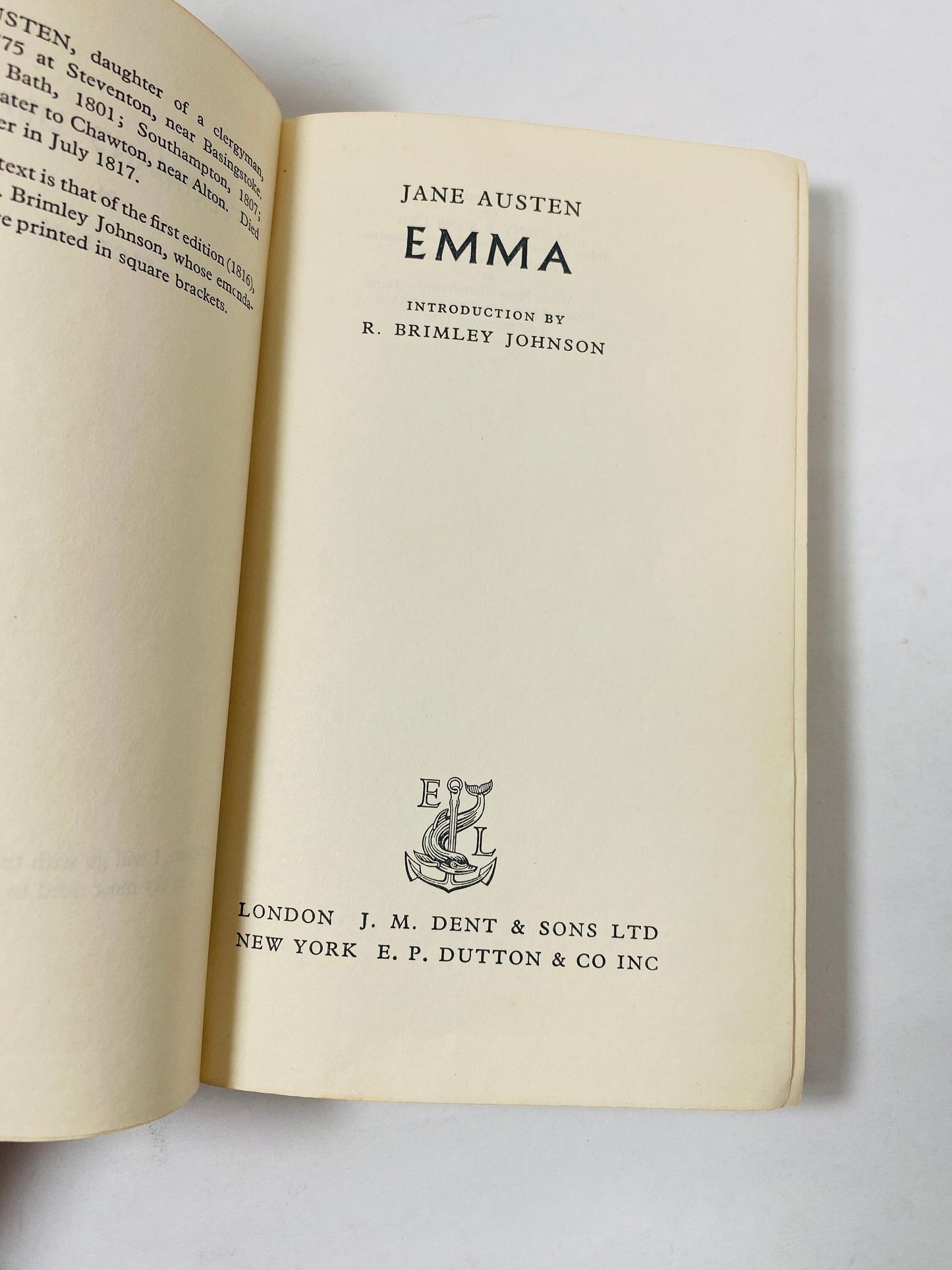 Emma by Jane Austen circa 1955 Vintage red cloth bound book detailing love, romance and broken engagements. Beautiful book lover gift