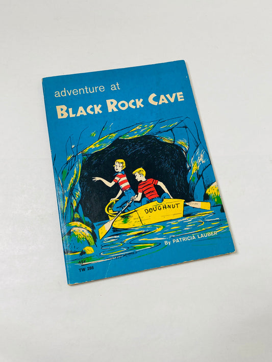 1966 Adventure at Black Rock Cave vintage Schoalstic paperback picture book. Home decor prop