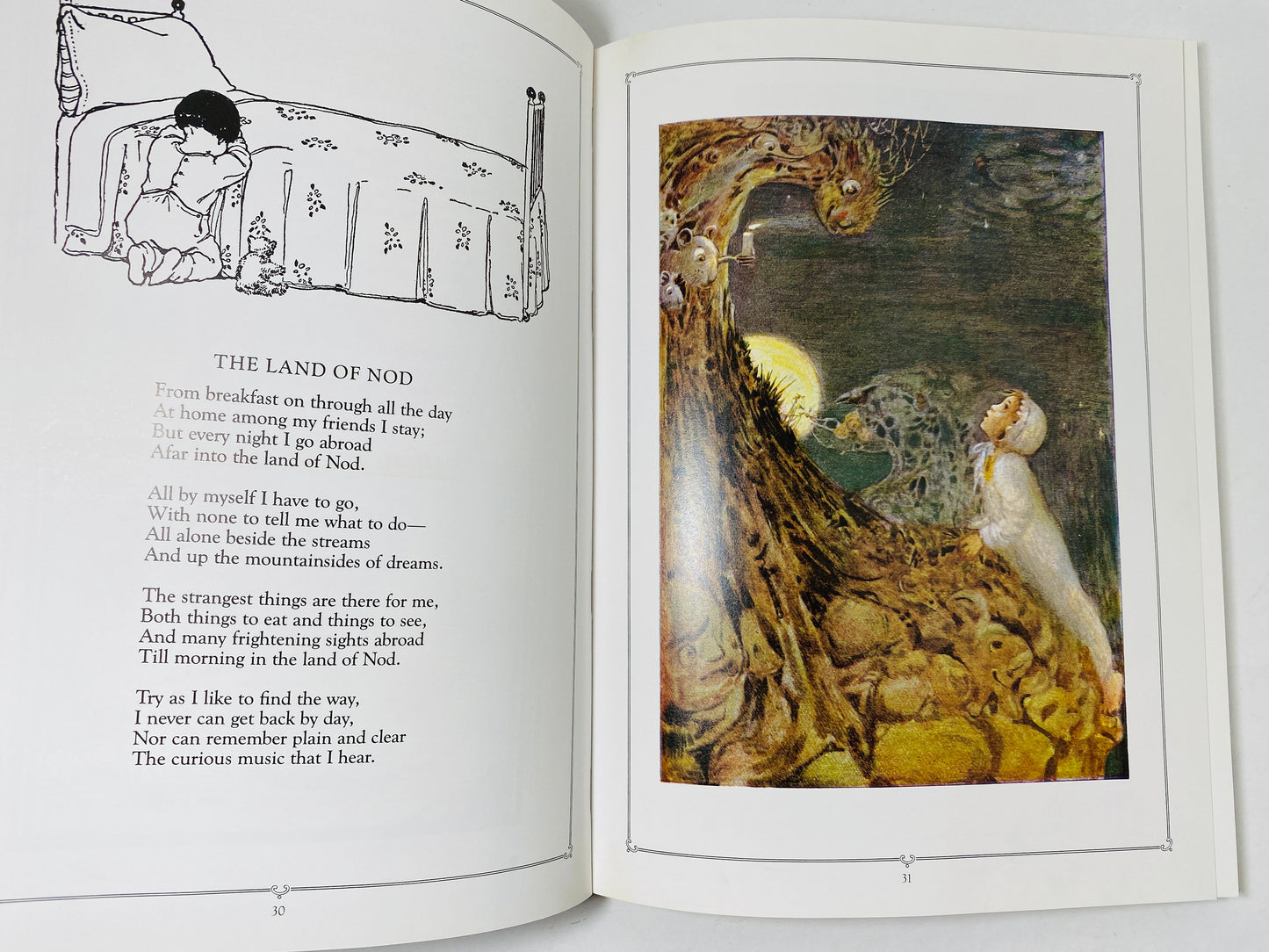 Child's Garden of Verses by Robert Louis Stevenson collected by Cooper Edens Vintage Children's book. Nursery