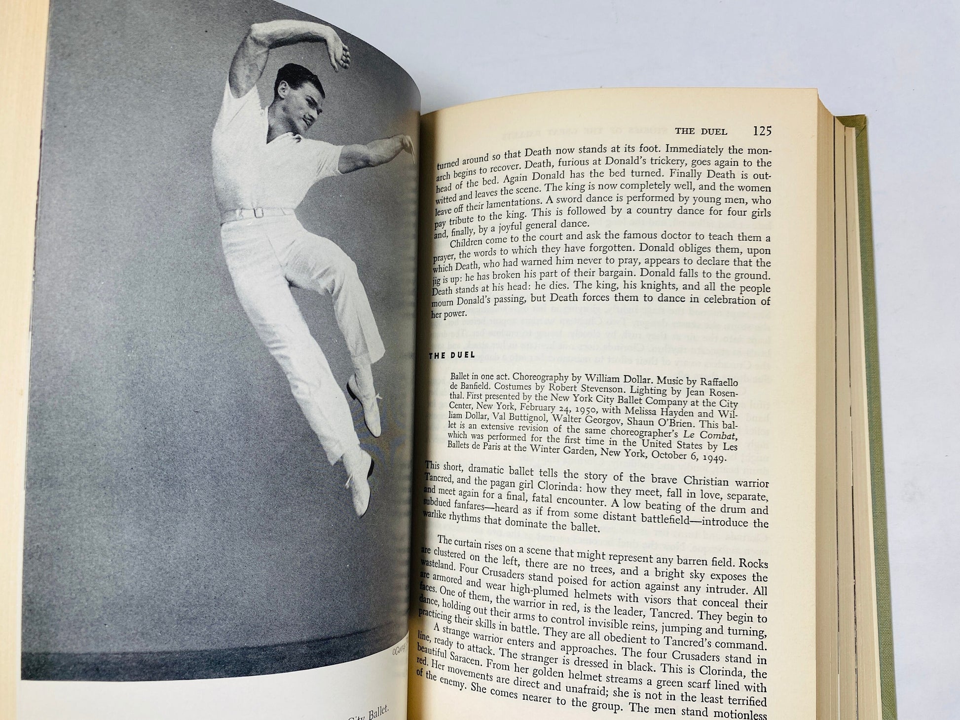 Balanchine Complete Stories of the Great Ballets vintage book circa 1954 ballet technique illustrated with black and white photographs.